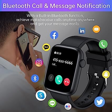 Montre Connectée iOS Android Smartwatch 1.3 Sport Rouge